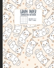 Graph Paper Composition Notebook: Quad Ruled 5 Squares to 1 Inch Grid Paper Science & Math Graphing Notebook 5x5 7.5 x 9.25: Cute Kawaii Cat Pattern By Classy Composition Books Cover Image