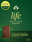 NLT Life Application Study Bible, Third Edition, Large Print (Red Letter, Leatherlike, Brown/Tan) Cover Image