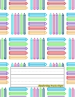 Handwriting Practice Paper: Perfect For preschool, kids, boys, girl ( Size 8.5 X 11 ) Design with Colour Pencils Cover Image