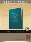 Holy Bible, Giant Print NLT (Red Letter, Leatherlike, Teal Blue, Indexed) By Tyndale (Created by) Cover Image