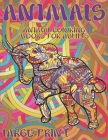 Animal Coloring Books for Adults - Large Print By Helena Owens Cover Image