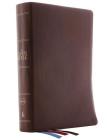 The NKJV, Open Bible, Genuine Leather, Brown, Red Letter Edition, Comfort Print: Complete Reference System By Thomas Nelson Cover Image