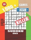 1,000 + Games jigsaw killer sudoku 9x9: Logic puzzles medium - hard levels By Basford Holmes Cover Image