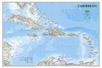 National Geographic Caribbean Wall Map - Classic (Poster Size: 36 X 24 In) (National Geographic Reference Map) Cover Image