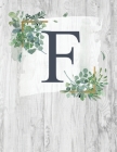 F: Monogram Initial Notebook Letter F - 8.5