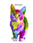 Sketch Book: Colorful Kitten Themed Personalized Artist Sketchbook For Drawing and Creative Doodling Cover Image