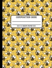 Composition Book Graph Paper 4x4: Cute Bumblebee Insect Back to School Quad Writing Notebook for Students and Teachers in 8.5 x 11 Inches Cover Image