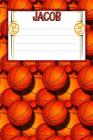 Basketball Life Jacob: College Ruled Composition Book By Shelby Pennington Cover Image