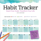 Habit Tracker Wall Calendar 2025: Reach Your Goals—Transform Your Life By Workman Calendars Cover Image