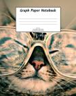 Graph Paper Notebook: Cat in glasses; 4 squares per inch; 100 sheets/200 pages; 8