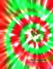 Notebook: Red and Green Tie Dye - 100 Sheets - College Ruled (8.5 x 11) By Larkspur &. Tea Publishing Cover Image