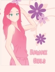 Kawaii Girls: Kawaii Japanese Manga Drawings And Cute Anime Characters Coloring Page For Kids Cover Image