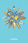 Surfer Girl Journal: Blank Lined Notebook with Surf Boards By Inner Beauty Journals Cover Image