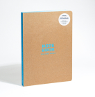 Teneues - Notebook Hardcover A4 - 230 Lined Pages with Lay Flat Binding, Kraft and Neon Blue: A4 Notebook: Large Format Hardcover A4 Style Notebook wi Cover Image