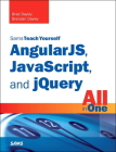 Angularjs, Javascript, and jQuery All in One, Sams Teach Yourself By Brad Dayley, Brendan Dayley Cover Image