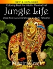 Coloring Book for Adults: MantraCraft Jungle Life: Stress Relieving Animal Designs for Adults Relaxation Cover Image
