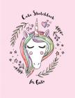 Cute Sketchbook for Girls: Love Unicorn Forever By Sky Blank Cover Image