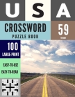USA Crossword Puzzle Book: 100 Large-Print Crossword Puzzle Book for Adults (Book 59) By Booksbio, Fin Nobot Cover Image