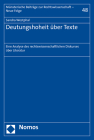 Deutungshoheit Uber Texte: Eine Analyse Des Rechtswissenschaftlichen Diskurses Uber Literatur By Sandra Westphal Cover Image