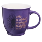 Ceramic Mug She Is Clothed in Strength Proverbs 31:25  Cover Image