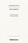 Rabbinische Texte, Erste Reihe: Die Tosefta. Band III: Seder Naschim: Band Iii,2: Nedarim - Nezirut. Ubersetzung Und Erklarung By Daniel Schumann Cover Image