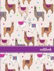 Notebook: Llama Pattern (3) Purple Banner Standard Dot Grid Paper By Desert Willow Books Cover Image