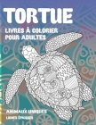 Livres à colorier pour adultes - Lignes épaisses - Animaux uniques - Tortue Cover Image