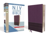 NIV, Thinline Bible, Large Print, Imitation Leather, Purple, Red Letter Edition Cover Image