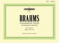 Hungarian Dances Woo 1 for Piano Duet: Nos. 1-10 (Edition Peters #1) By Johannes Brahms (Composer), Otto Singer (Composer) Cover Image