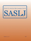 Society for American Sign Language Journal: Vol. 1, no. 1 Cover Image