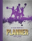 5-Year Monthly Planner 2021-2025: Dated 8.5x11 Calendar Book With Whole Month on Two Pages / Cheerleaders - Purple Splatter Paint Art / Organizer With By Bnd Cinco Ano Publishing Cover Image