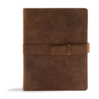 CSB Legacy Notetaking Bible, Tan Genuine Leather with Strap By CSB Bibles by Holman Cover Image