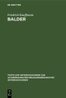 Balder (Texte Und Untersuchungen Zur Altgermanischen Religionsgeschi #1) Cover Image