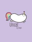 Unicat: I'm a Unicorn Cover and Dot Graph Line Sketch Pages, Extra Large (8.5 X 11) Inches, 110 Pages, White Paper, Sketch, Dr By Dim Ple Cover Image