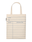 Library Card (Natural) Tote Bag By Out of Print Cover Image