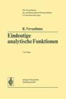 Eindeutige Analytische Funktionen (Grundlehren Der Mathematischen Wissenschaften #46) By Rolf Nevanlinna Cover Image