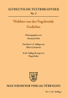 Gedichte (Altdeutsche Textbibliothek #1) Cover Image