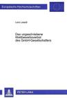 Das Ungeschriebene Wettbewerbsverbot Des Gmbh-Gesellschafters (Europaeische Hochschulschriften / European University Studie #1910) By Lars Lawall Cover Image