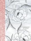 Composition Notebook: Glitter and Floral Large Wide Rule Lines with Page Numbers Cover Image
