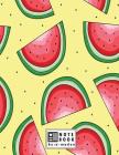 Notebook: watermelon on yellow cover and Dot Graph Line Sketch pages, Extra large (8.5 x 11) inches, 110 pages, White paper, Ske By A. Madoo Cover Image