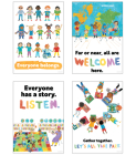 All Are Welcome Poster Set By Carson Dellosa Education (Compiled by), Alexandra Penfold, Suzanne Kaufman (Illustrator) Cover Image