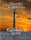 Beautiful Lighthouses Calendar 2019: Full-Color Portrait-Style Desk Calendar By Calendar Gal Press Cover Image