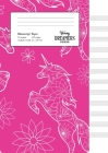 Manuscript Paper: Floral Unicorn A4 Blank Sheet Music Notebook By Young Dreamers Press Cover Image