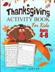 Thanksgiving Activity Book For Kids By Harper Hall Cover Image