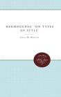 Hermogenes' on Types of Style By Cecil W. Wooten (Translator) Cover Image