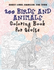 200 Birds and Animals - Coloring Book for adults - Donkey, Lemur, Chameleon, Lynx, other By Tori Horne Cover Image