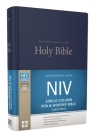 NIV, Single-Column Pew and Worship Bible, Large Print, Hardcover, Blue Cover Image