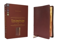 Nkjv, Thompson Chain-Reference Bible, Genuine Leather, Calfskin, Burgundy, Red Letter, Comfort Print By Frank Charles Thompson (Editor), Zondervan Cover Image