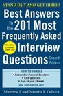Best Answers to the 201 Most Frequently Asked Interview Questions By Matthew DeLuca, Nanette DeLuca Cover Image