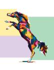 Notebook: Multi-colored Horse, Composition Notebook For Girls, Large Size - Letter, Wide Ruled Cover Image